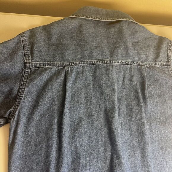 VTG Teacher School Novelty Embellished Womens Top Sz M Denim Y2K Button Up Cute - Picture 13 of 15